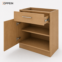 Meubles de cuisine OPPEIN en chêne chaud, prêts à assembler (RTA), en kit, pour projets d'appartements