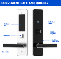 Cerradura de puerta de tarjeta de hotel con control de acceso Rfid de llave electrónica con sistema de software de gestión de hotel gratuito cerradura de puerta inteligente