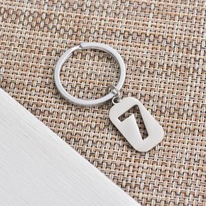 Thép Không Gỉ <span class=keywords><strong>Keychain</strong></span> Hình Chữ Nhật May Mắn Số 7 Móc Chìa Khóa, Mặt Dây Chuyền, Phụ Kiện Món Quà Nhỏ <span class=keywords><strong>Keychain</strong></span> - Product Image 1