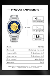 Beste Herren Edelstahl Automatik Mechanische Uhr Silber Luxus Casual Business Armbanduhr Wasserdicht Analog Sport Taucher - Product Image 5