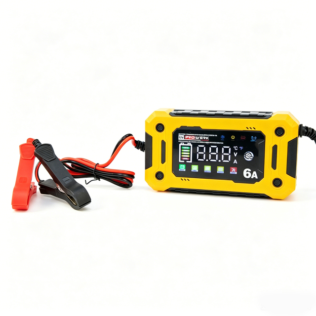 Smart Automatic Car Battery Charger 12V 6A Battery Desulfator Maintainer Universal for Vehicle Truck Motorcycle Marine RV