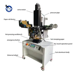 Factory Custom Semi-Automatic Hot Stamping Machine For Flat Round Glass Bottles Stamping