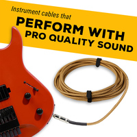 Großhandel High End 3m 10ft 15ft 6m 20ft gewebte geflochtene rechtwinklige 6,35mm elektrische Instrumenten gitarren kabel
