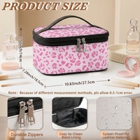 Sac de voyage pour femme, grande capacité, étanche, en PU, imprimé camouflage rose, sac à cosmétiques portable, organiseur de maquillage