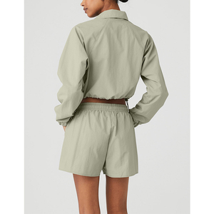 Pantalones cortos holgados de poliéster de secado rápido para mujer, pantalones cortos para correr para mujer, ropa deportiva para gimnasio - Product Image 6