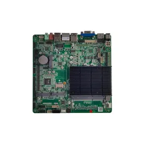 Motherboard dengan prosesor J4125 1LAN 6COM Fanless Industrial papan utama DDR4 4K Display tipis Mini ITX Motherboard