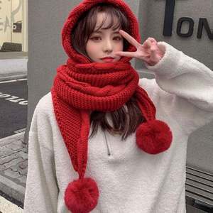 Conjunto de Gorro, Bufanda y Guantes de Punto Cálidos, Unisex, Resistentes al Viento, para Invierno, para Ciclismo, Fiestas, con Diseño Navideño - Product Image 3