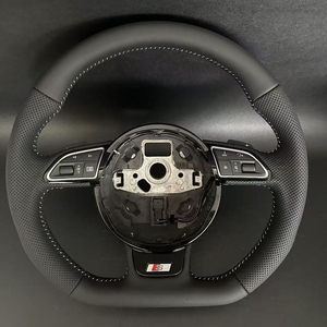 Volant sport de remplacement pour <span class=keywords><strong>Audi</strong></span> S/R Series & A/<span class=keywords><strong>Q</strong></span> Series, cuir/fibre de carbone - Product Image 5