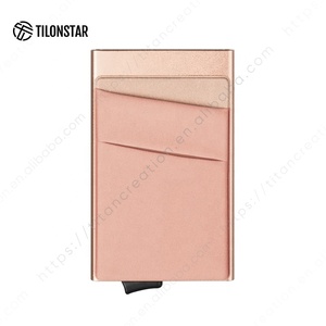 Porte-cartes Pop up Slim avec LOGO personnalisé personnalisé pour hommes Paquet de cartes avec blocage RFID Portefeuille minimaliste en aluminium - Product Image 5