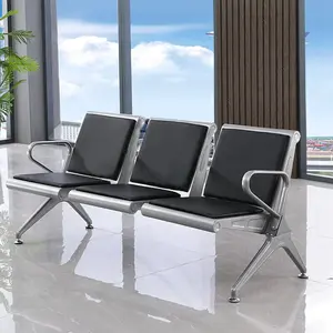 공장 도매 직접 판매 빨간 대기실 의자 디자인 2 인승 병원 방문자 의자 공항 대기 의자 PU 좌석