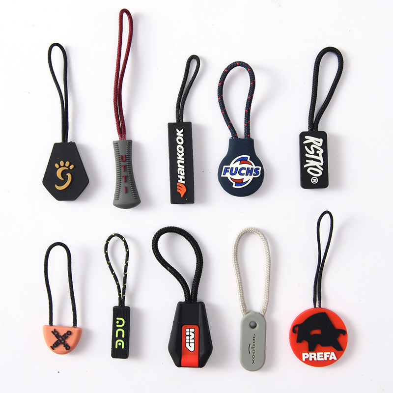 Customization Pvc Rubber Patch Zipper Pulls