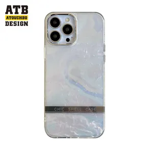 Alta Qualidade Atacado Ins estilo Luxo IMD galvanoplastia prata borda caso padrão Phone case para iphone cover