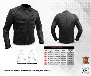 Veste de moto motard coupe ajustée pour hommes sur mesure en cuir de mouton véritable taille XL coupe-vent Softshell matériel tenue décontracté - Product Image 4