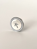 Bouton d'ascenseur A18 en acier inoxydable, bouton poussoir d'ascenseur 12V/24V
