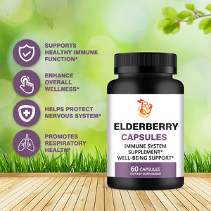 High Potency Elderberry Capsules Support Overall Wellness Improve Immune System <b>Herbal</b> <b>Supplement</b> Capsules - Product Image 5