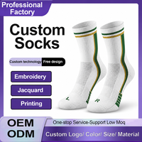 Chaussettes en coton tricotées pour enfants et jeunes - Logo personnalisé et design artistique personnalisé - Style sportif