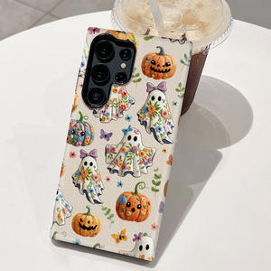2 in 1 doppio strato pellicola rigida Cover posteriore del telefono per Sasmung S21 S22 S23 S24 S25 Ultra Ghost Design Halloween Cover regalo del telefono - Product Image 4