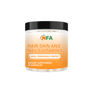 Cápsulas de Vitaminas de Alta Potencia para Cabello, Piel y Uñas con Colágeno Bovino en Polvo que Favorecen la Hidratación, Elasticidad y un Brillo Saludable de la Piel - Product Image 1