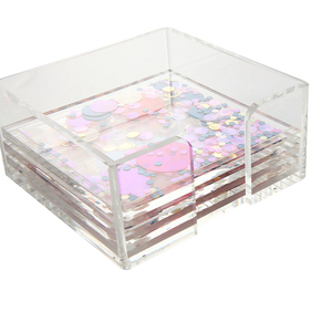 <span class=keywords><strong>Dessous</strong></span> <span class=keywords><strong>de</strong></span> <span class=keywords><strong>verre</strong></span> en acrylique transparent créatif personnalisé pour hôtel et restaurant <span class=keywords><strong>Dessous</strong></span> <span class=keywords><strong>de</strong></span> <span class=keywords><strong>verre</strong></span> en acrylique logo personnalisé - Product Image 5