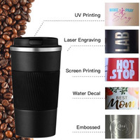 Gobelet à double paroi isolé en acier inoxydable de 510ml avec couvercle anti-fuite Tasse à café intelligente pour boissons chaudes et eau froide