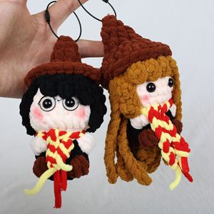 Nouveauté 2026 : Porte-clés Anime en crochet fait main, fini, breloque en peluche à suspendre au sac, motif Fille Fraise - Product Image 3