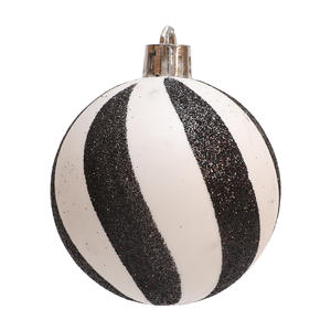 New Black and White Style Christmas Ball Set 6CM Christmas Decorations Hanging <b>Ornaments</b> For Christmas <b>Tree</b> - Product Image 1