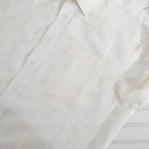 Camisa <span class=keywords><strong>Guayabera</strong></span> Mexicana Cubana para Hombre, Camisa de Lino de Manga Larga para Bodas, Negocios y Trabajo - Product Image 4