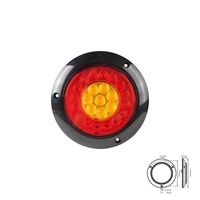 Haute qualité 24V camion LED feu arrière avec couvercle chromé 4 pouces rond 12V LED feu de position latéral accessoires de lumière de voiture