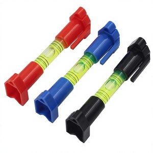 Niveau à bulle mini-colonne vert avec support rouge pour bricolage - Product Image 1