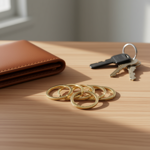 Portachiavi Ilan 25 mm color oro, confezione da 10 pezzi - Product Image 3