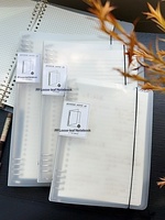Carnet à spirale à couverture en PP à feuilles mobiles, grande capacité, 60 feuilles, A4, A5, B5, pages de recharge, lignes horizontales quadrillées