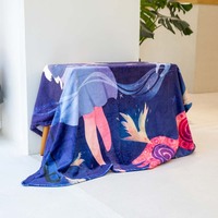 Couverture en flanelle personnalisée, couverture en polaire douce avec logo imprimé, légère, chaude et confortable pour canapé, lit, vente en gros