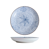 Nouvelle conception, assiette ronde en céramique personnalisée, vente en gros, style bohème, assiette à dîner pour mariage