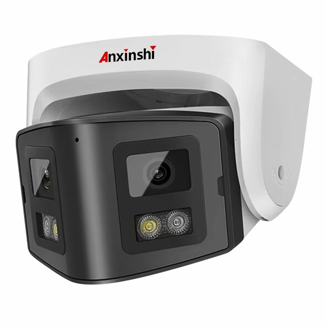 Anxinshi Brand Network POE Camera 8MP HD Dual Lens IP Camera RJ45 Phone APP Remote Security Camera