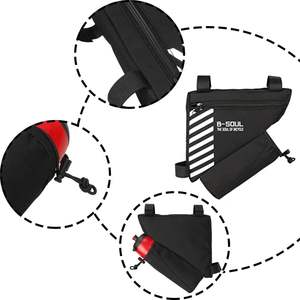 Échantillon gratuit de sacs de vélo imperméables avec poche triangulaire, support de guidon pour cadre de tube avant, accessoires de vélo - Product Image 2