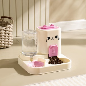 Auto Pet <b>Feeder</b> With Water Dispenser For <b>Cats</b> And Dogs Large Capacity Food And Water Station White - Product Image 5
