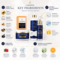 Nouvel ensemble de soins visage coréen de luxe, blanchissant et anti-âge, au glutathion, forte action éclaircissante, vente chaude, marque privée OEM/ODM