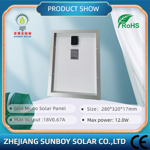 <span class=keywords><strong>Panneau</strong></span> <span class=keywords><strong>solaire</strong></span> monocristallin carré compact 12W PERC 18V, modèle populaire, kits de panneaux portables en verre pour pompe à eau <span class=keywords><strong>solaire</strong></span> et batterie - Product Image 4