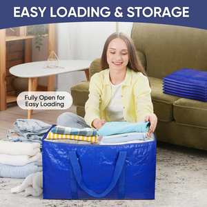 6 Pack Extra Large Moving Bags with Zippers & Carrying Handles Durable Storage Bags for Closet Organizers and Storage - Product Image 6
