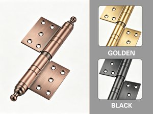 Charnière à billes en fer couleur <span class=keywords><strong>AC</strong></span> noir doré, 6 pouces, épaissie 4,0 mm, pour porte d'entrée en cuivre massif lourde - Product Image 3