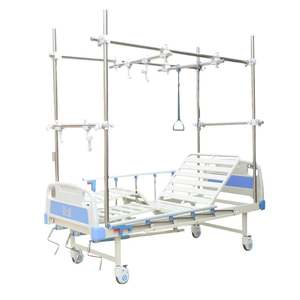 Cama de <span class=keywords><strong>Hospital</strong></span> de doble tracción, ortopédica, 3 manivelas, certificado CE ISO, venta directa de fábrica - Product Image 5