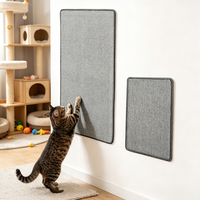 Griffoir vertical mural gris pour chat, résistant à l'usure, anti-rayures, sans poussière