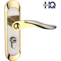Cerradura de Puerta Interior de Estilo Europeo con Manija Silenciosa para Dormitorios, Acero Inoxidable Satinado, Aleación de Zinc, Aluminio, Latón, Cerraduras Universales para Hoteles