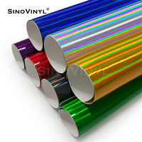 Super extensible LS-05 Chrome Laser Rose Rouge Premium Offre Spéciale Voiture Vinyle Wrap Brillant Brillant Décalcomanie