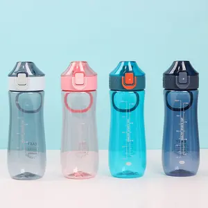 FBA Hot Sale Leakproof Daily Water Cup 800ml Travel Portable Plastic Reusable Water Bottle Motivational Fitness With Straw