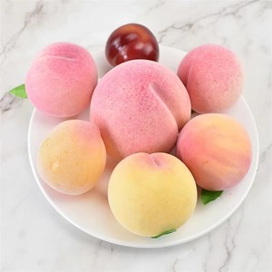 Pesca Artificiale Realistica con Peluria, Simulazione Fedele alla Realtà, Pesca <span class=keywords><strong>Rosa</strong></span> Finta per Oggetti di Scena Fotografici e Decorazioni Cucina - Product Image 3