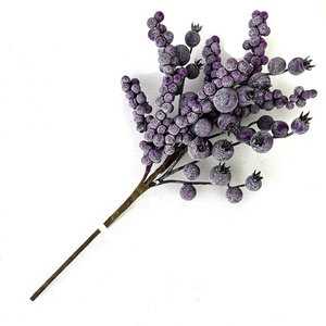 Frutas artificiales púrpuras de bayas simuladas para DIY, decoración de árbol de Acción de Gracias de Navidad, adorno de flores de bayas, decorativo de Halloween - Product Image 5