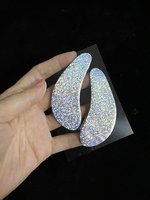 Premium holografische hydrogel oogpatches collageen laser glitter oogmasker transparante folie voor beautymerkpromotie