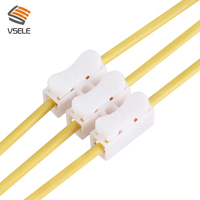 Connecteur de fil léger à bande rapide connecteurs de câble d'épissure bout à bout électrique 3 broches bornier de câblage à ressort à sertir