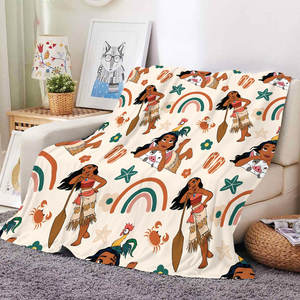 Manta de Felpa Ultra Suave, Cálida y Acogedora, con Diseño de la Princesa del Mar, Moana, para Niñas, Personalizable - Product Image 2